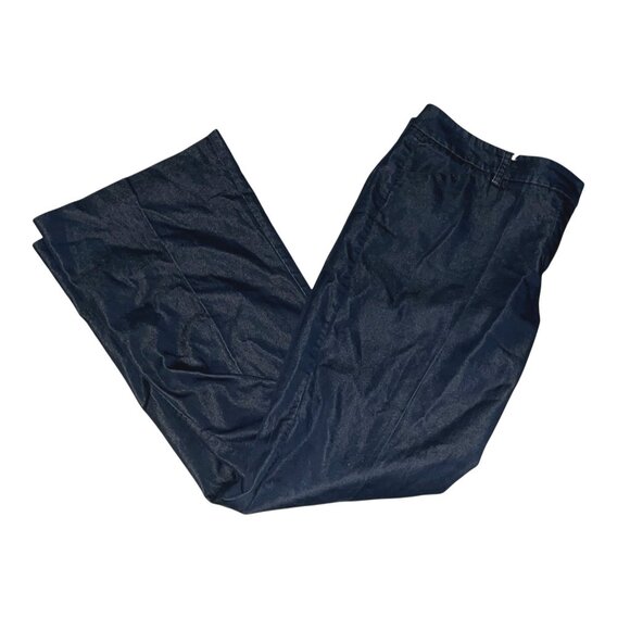 New York & Company Womens Navy Blue Straight-Leg Pants Size 10 Average - Picture 2 of 11